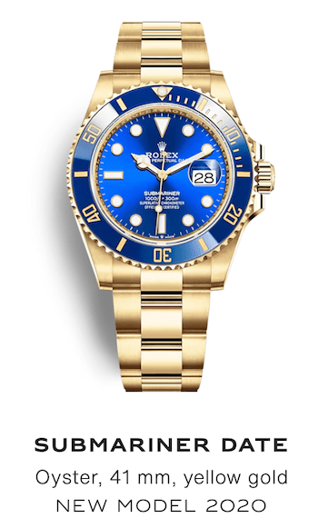 Blue Dial Submariner with Blue Bezel on a Yellow Gold Bracelet