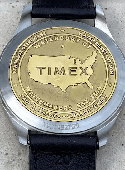 Timex American Documents bronze caseback (courtesy thetruthaboutwatches.com)
